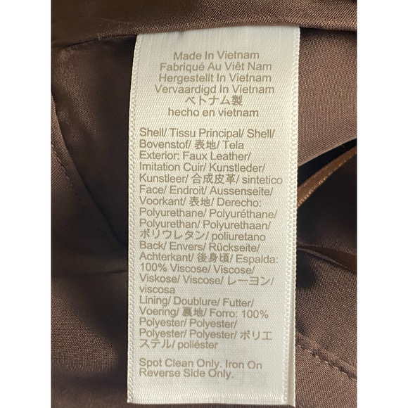 J. Crew Factory Women's Brown Faux Leather Croc Embossed Mini Skirt Size 16 NWT - Picture 12 of 12